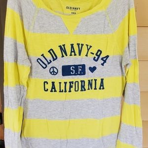 Gray and yellow long sleeve size M
